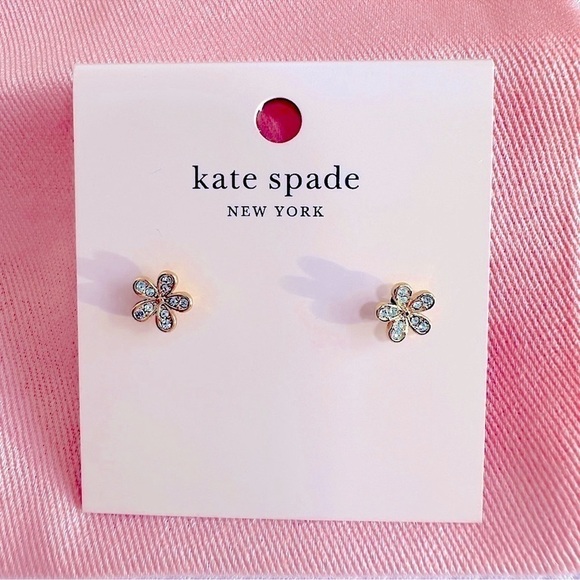 NWT Kate Spade Gleaming Gardenia Aqua Marine Earrings - Picture 4 of 12